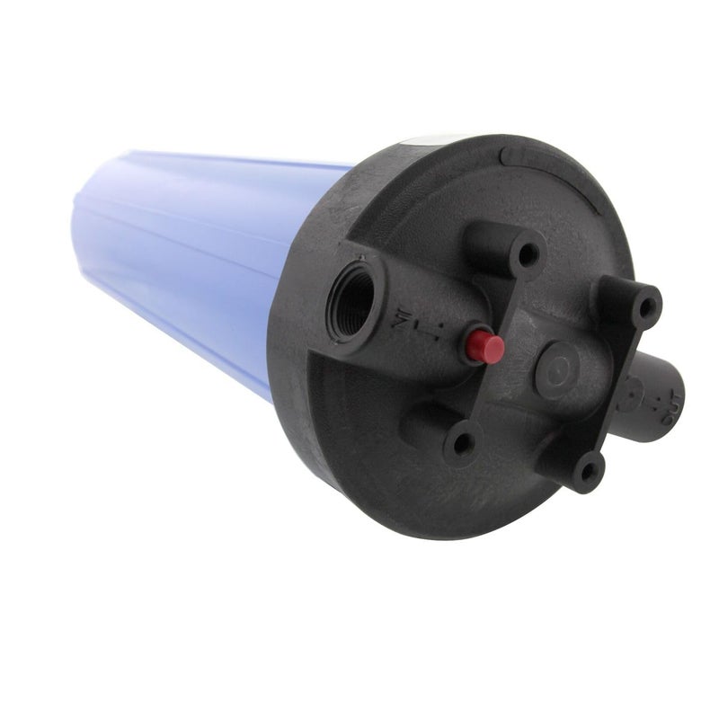 Pentek Pentair Pentek 150467 Big Blue Filter Housing, 3/4" NPT #20 Whole House Heavy Duty Water Filter Housing with High-Flow Polypropylene (HFPP) Cap and Pressure Relief Button, 20-Inch, Black/Blue - Image 2